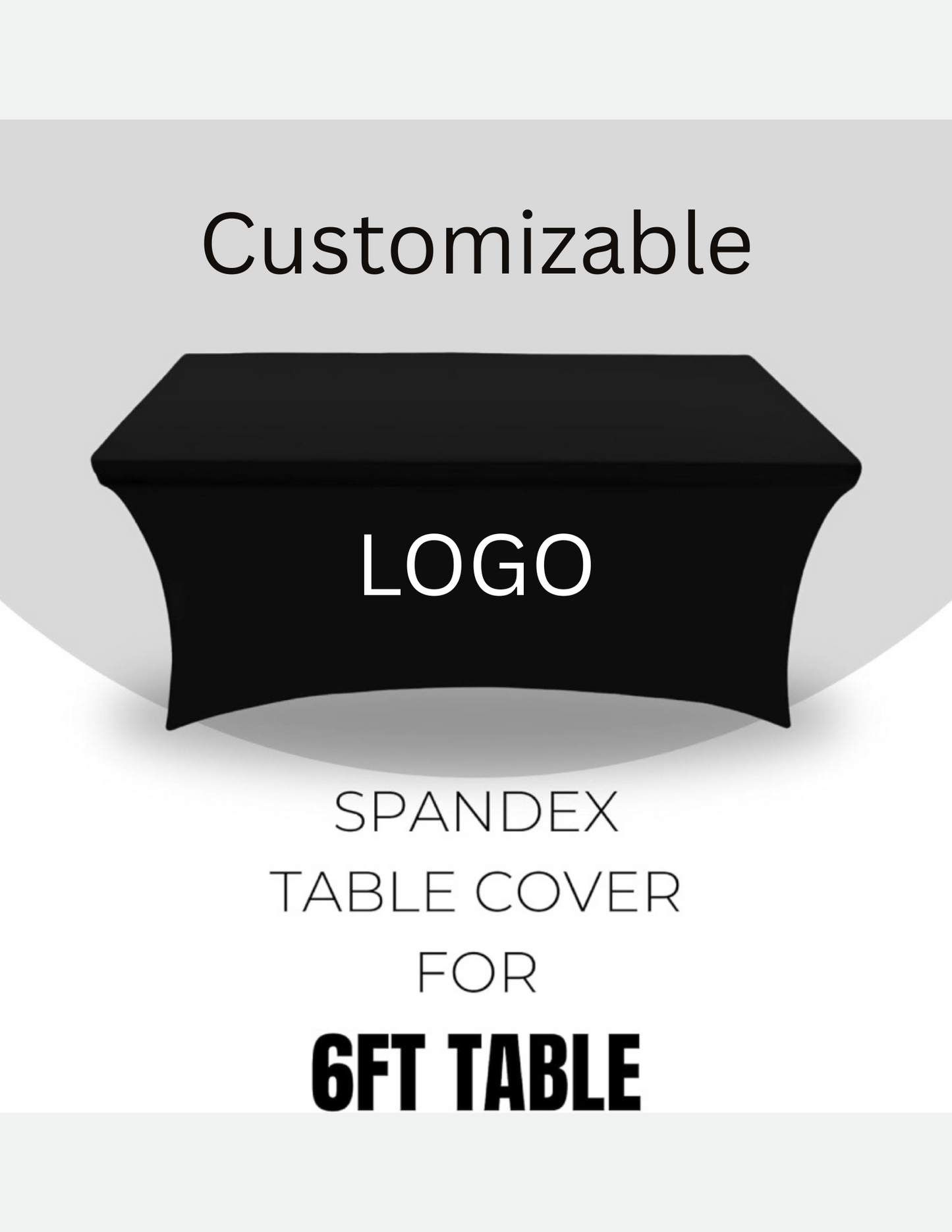 Customizable 6FT Stretch Spandex Trade Show Table Cover