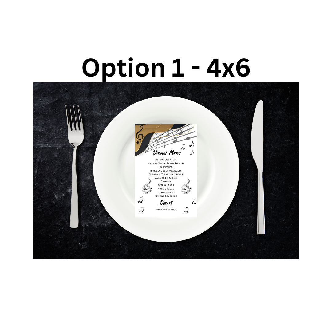 Menu Cards