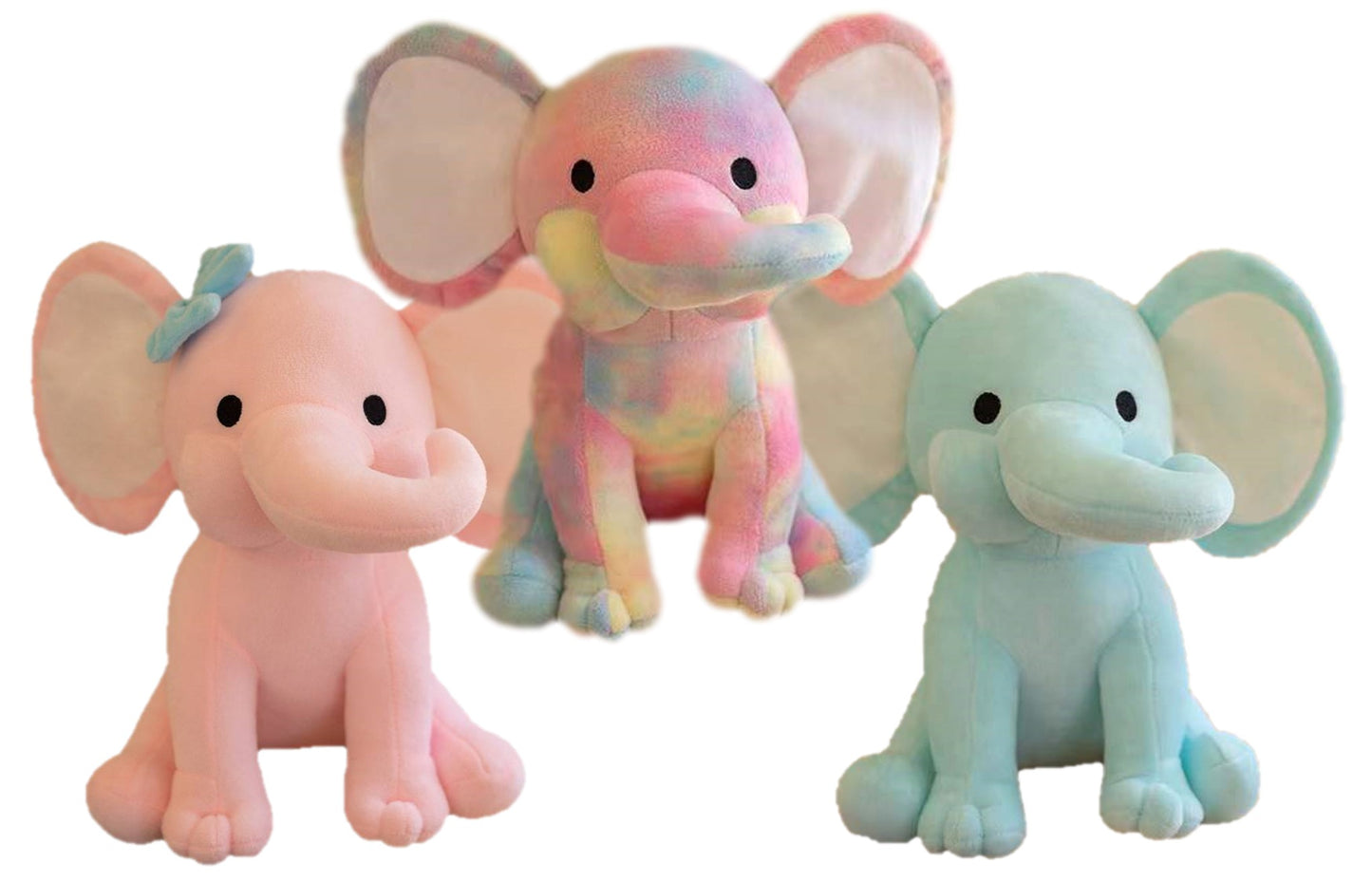 10" Elephant with Large Sublimation White Ears