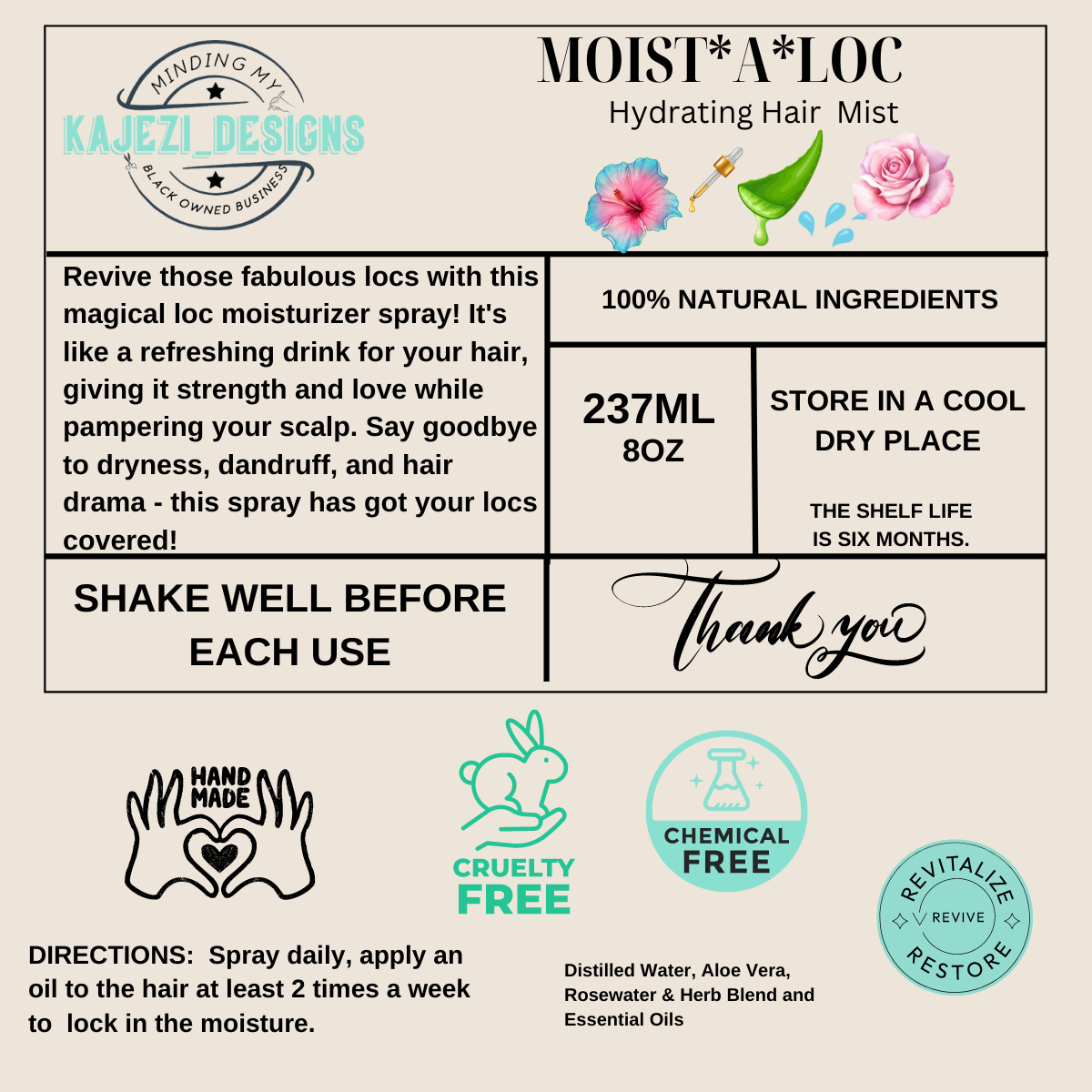 MOIST *A* LOC Hydrating Hair Mist