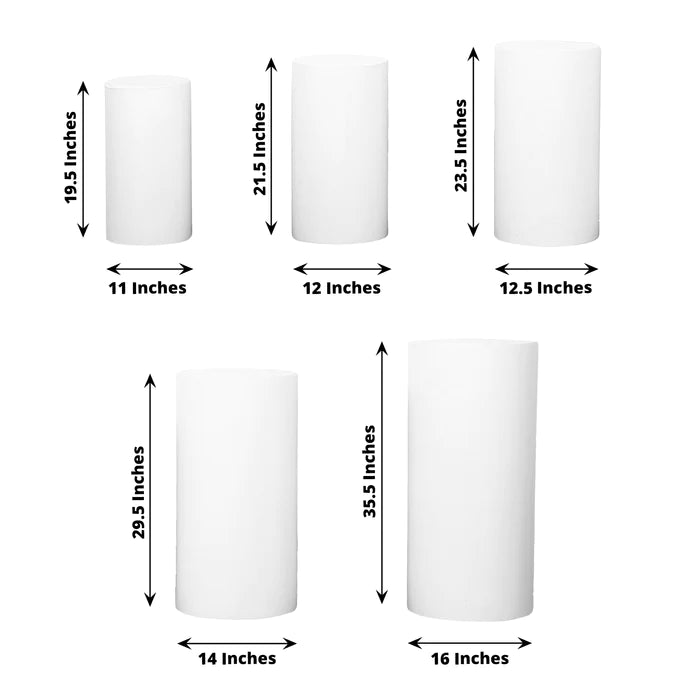 Spandex Pillar Covers for Metal Cylinder Pedestal Stands
