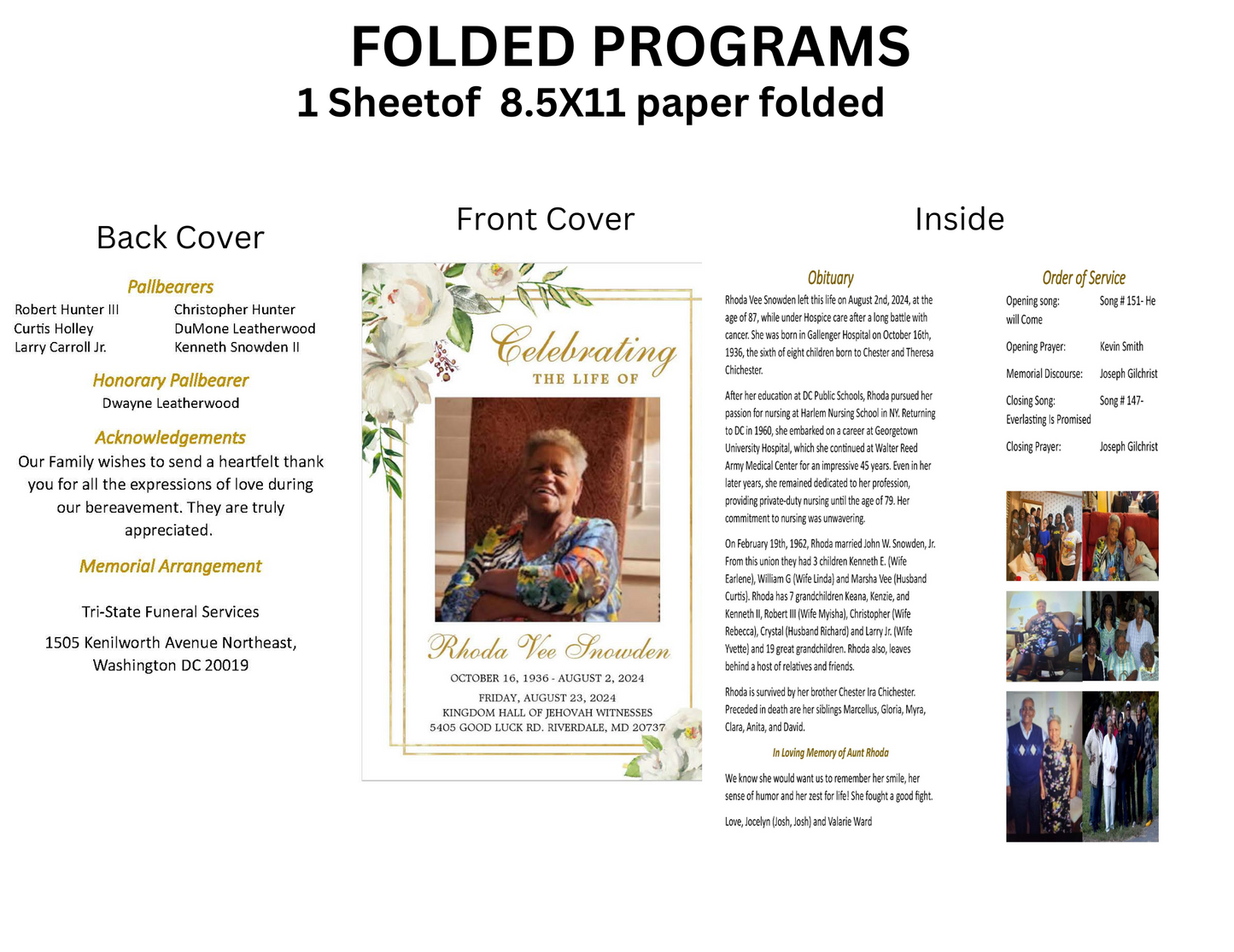 PROGRAMS FOR ALL OCCASIONS