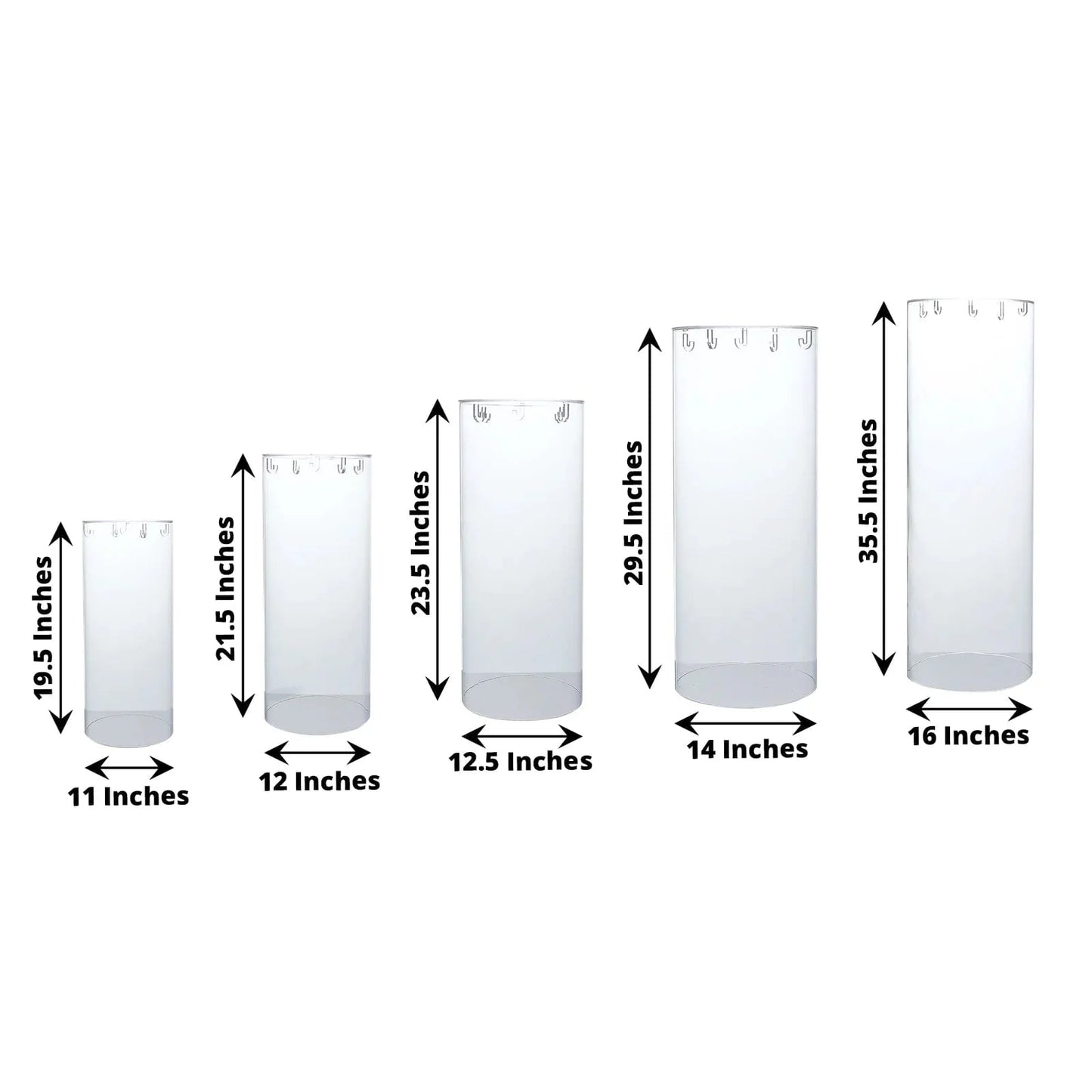 Cylinder Pedestal Stands 5 pcs/set