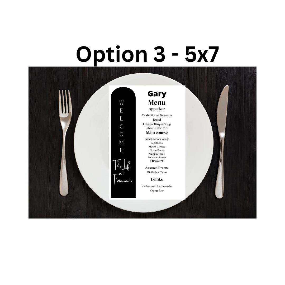 Menu Cards
