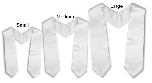 White Sublimation Graduation Stole - 3 Sizes