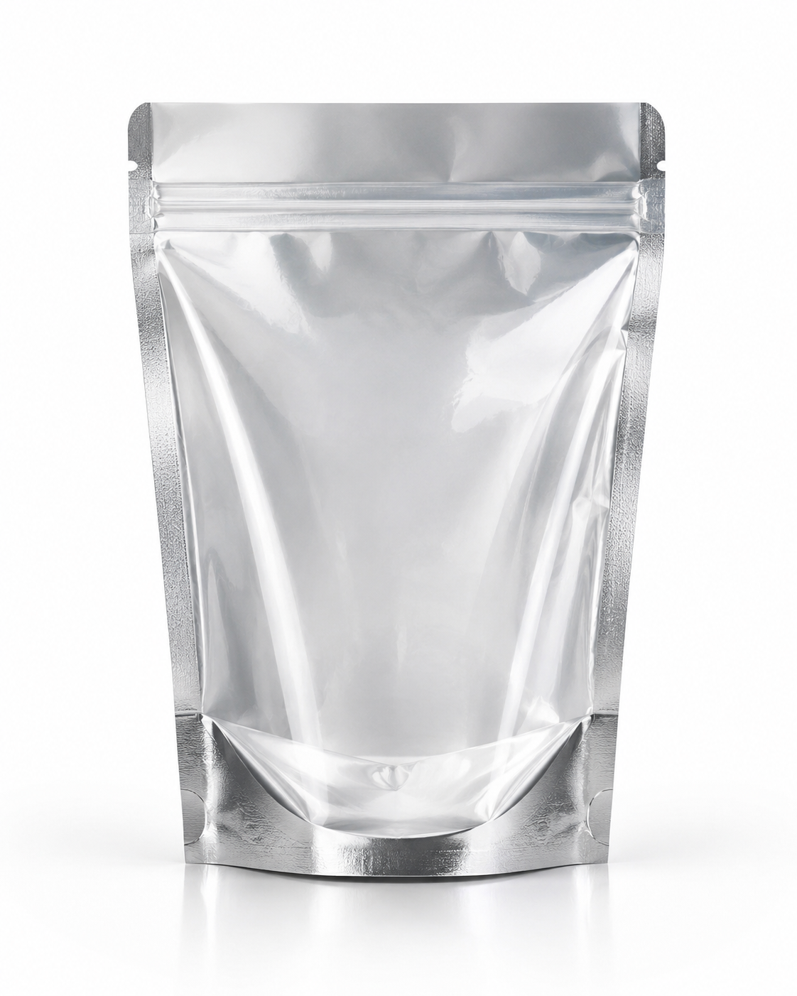 Silver Glossy Stand-Up Barrier Pouches