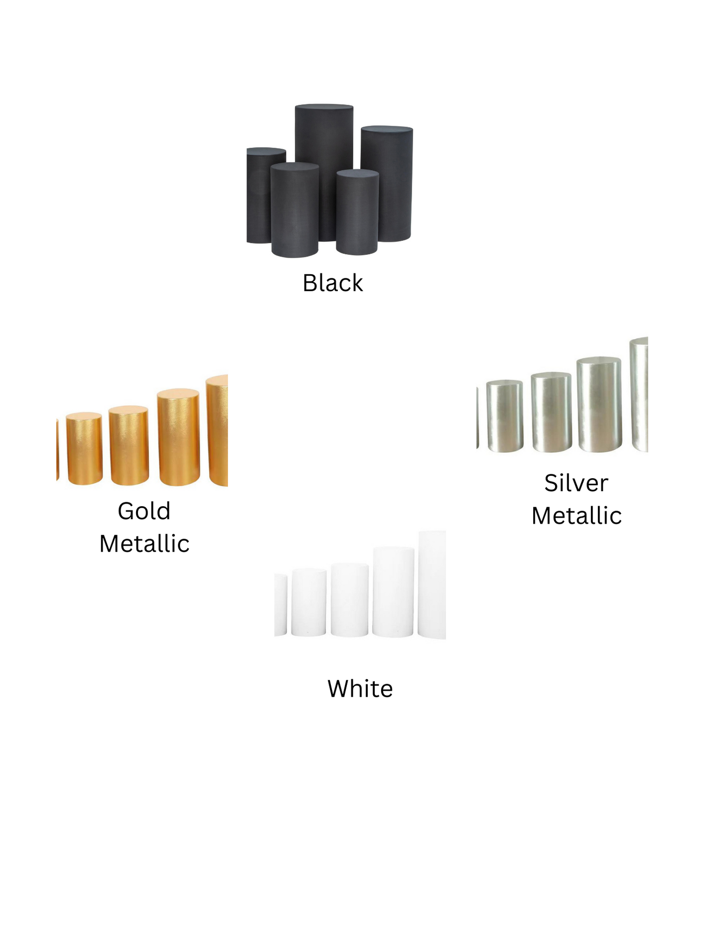 Cylinder Pedestal Stands 5 pcs/set