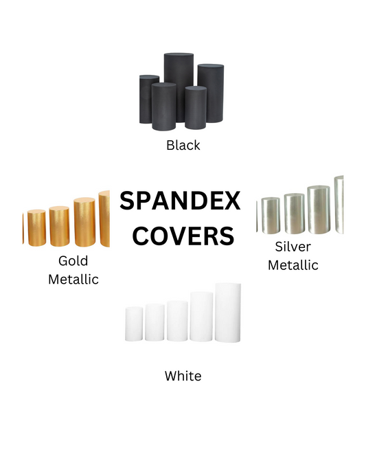 Spandex Pillar Covers for Metal Cylinder Pedestal Stands