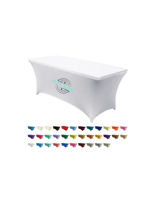 Customizable 6FT Stretch Spandex Trade Show Table Cover