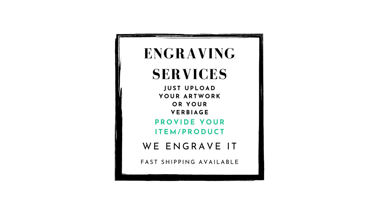 Custom Engraving Service (Item provided by Customer)
