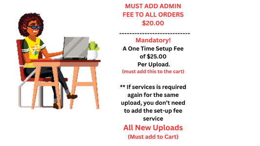 DTF - Heat Press Service (For Items Provided )Must Add Setup Fee First, Then Choose Size